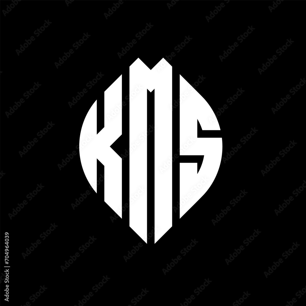KMS circle letter logo design with circle and ellipse shape. KMS ellipse letters with typographic style. The three initials form a circle logo. KMS circle emblem abstract monogram letter mark vector. KMS circle letter logo design with circle and ellipse shape. KMS ellipse letters with typographic style. The three initials form a circle logo. KMS circle emblem abstract monogram letter mark vector.