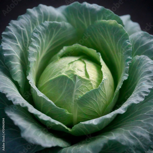 cabbage on a white background, digital art, 3d rendering