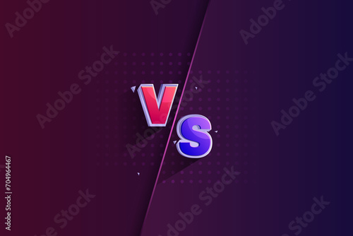 Versus screen. Vs battle or duel. Vector background