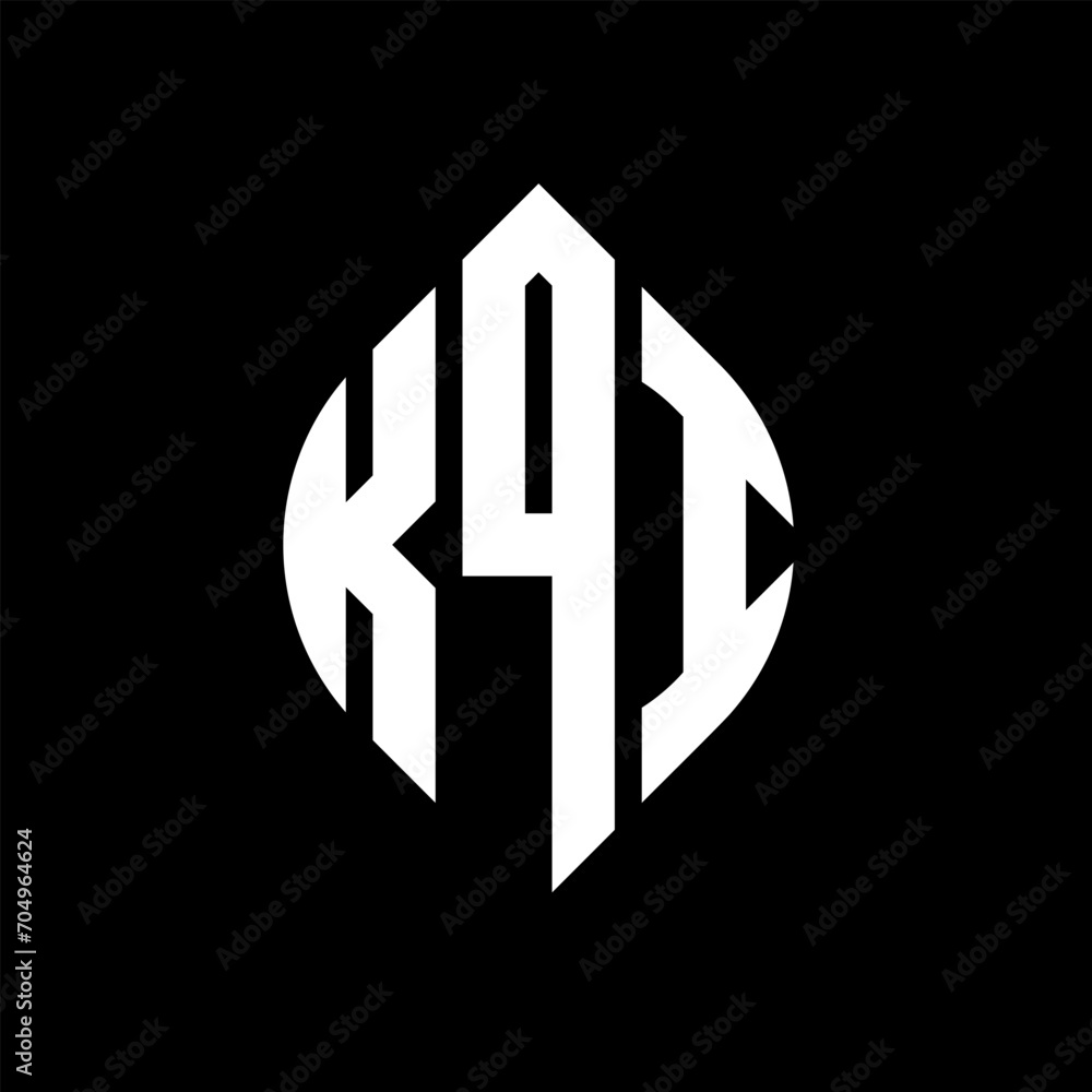KQI circle letter logo design with circle and ellipse shape. KQI ellipse letters with typographic style. The three initials form a circle logo. KQI circle emblem abstract monogram letter mark vector. KQI circle letter logo design with circle and ellipse shape. KQI ellipse letters with typographic style. The three initials form a circle logo. KQI circle emblem abstract monogram letter mark vector.