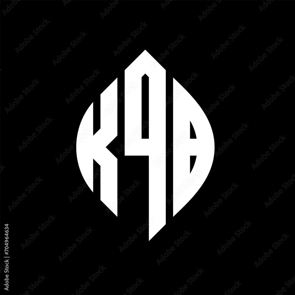 KQB circle letter logo design with circle and ellipse shape. KQB ellipse letters with typographic style. The three initials form a circle logo. KQB circle emblem abstract monogram letter mark vector. KQB circle letter logo design with circle and ellipse shape. KQB ellipse letters with typographic style. The three initials form a circle logo. KQB circle emblem abstract monogram letter mark vector.