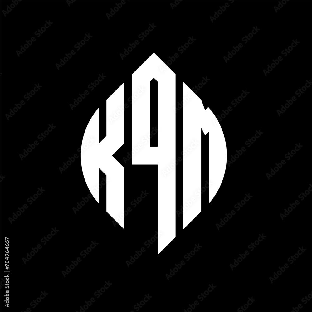 KQM circle letter logo design with circle and ellipse shape. KQM ellipse letters with typographic style. The three initials form a circle logo. KQM circle emblem abstract monogram letter mark vector. KQM circle letter logo design with circle and ellipse shape. KQM ellipse letters with typographic style. The three initials form a circle logo. KQM circle emblem abstract monogram letter mark vector.