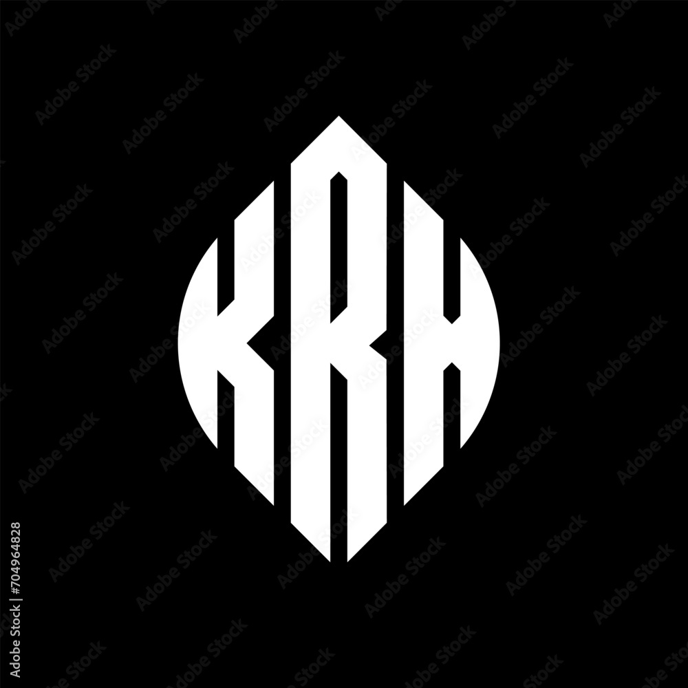KRX circle letter logo design with circle and ellipse shape. KRX ellipse letters with typographic style. The three initials form a circle logo. KRX circle emblem abstract monogram letter mark vector. KRX circle letter logo design with circle and ellipse shape. KRX ellipse letters with typographic style. The three initials form a circle logo. KRX circle emblem abstract monogram letter mark vector.