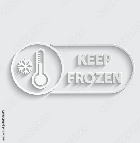 keep frozen food icon vector snowflake stiker  cold temperature 