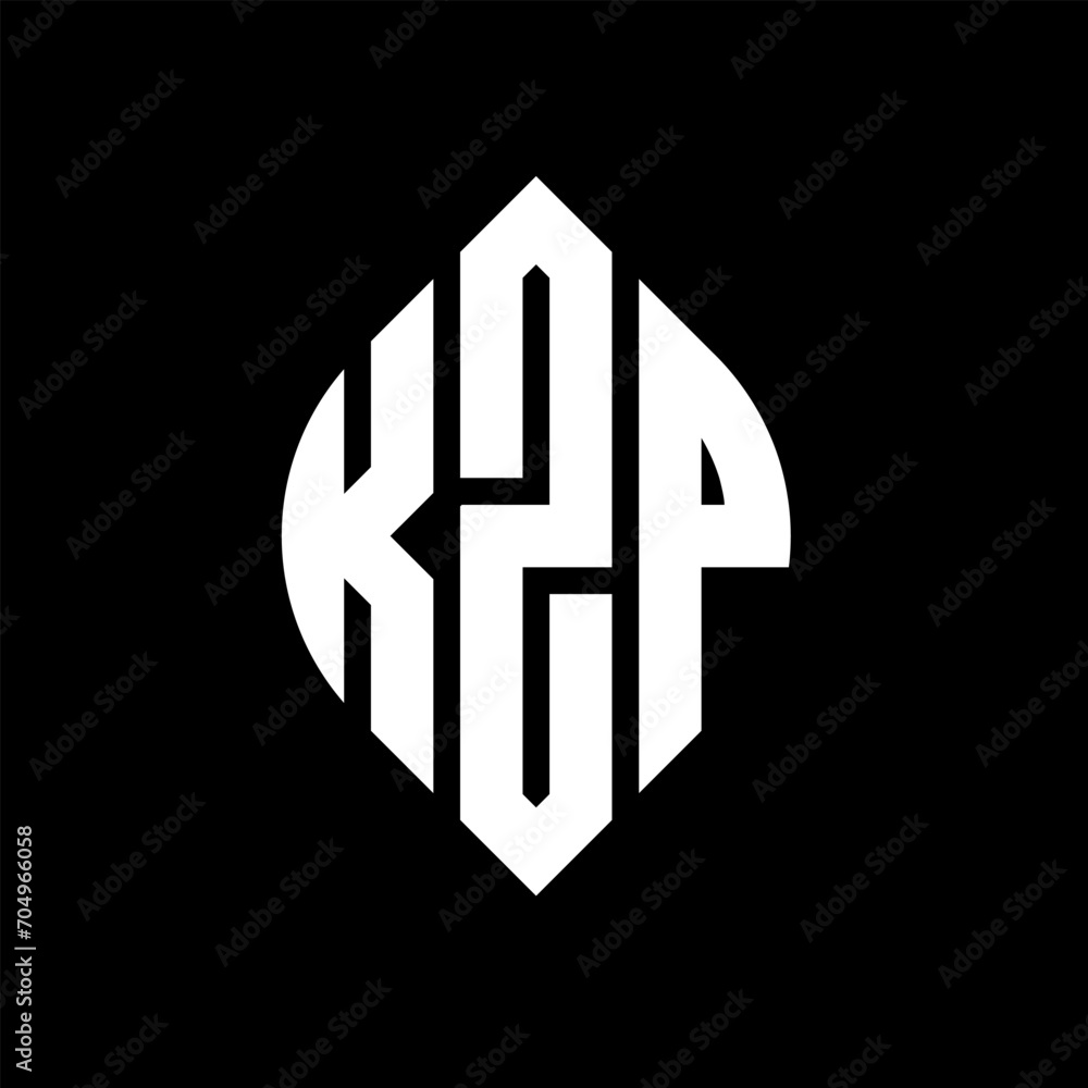 KZP circle letter logo design with circle and ellipse shape. KZP ellipse letters with typographic style. The three initials form a circle logo. KZP circle emblem abstract monogram letter mark vector. KZP circle letter logo design with circle and ellipse shape. KZP ellipse letters with typographic style. The three initials form a circle logo. KZP circle emblem abstract monogram letter mark vector.