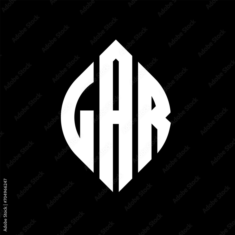 LAR circle letter logo design with circle and ellipse shape. LAR ellipse letters with typographic style. The three initials form a circle logo. LAR circle emblem abstract monogram letter mark vector. LAR circle letter logo design with circle and ellipse shape. LAR ellipse letters with typographic style. The three initials form a circle logo. LAR circle emblem abstract monogram letter mark vector.