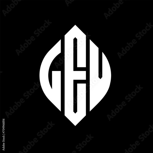 LEV circle letter logo design with circle and ellipse shape. LEV ellipse letters with typographic style. The three initials form a circle logo. LEV circle emblem abstract monogram letter mark vector.