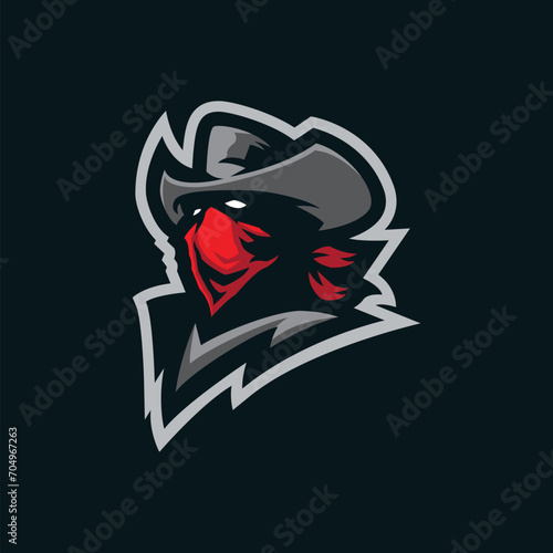Bandits mascot logo design with modern illustration concept style for badge, emblem and t shirt printing. Bandits illustration for sport and esport team.