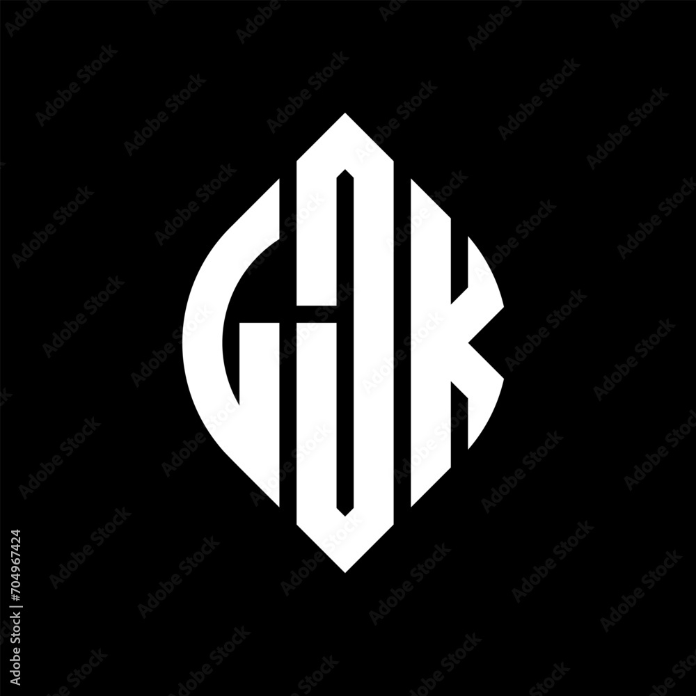 LJK circle letter logo design with circle and ellipse shape. LJK ellipse letters with typographic style. The three initials form a circle logo. LJK circle emblem abstract monogram letter mark vector. LJK circle letter logo design with circle and ellipse shape. LJK ellipse letters with typographic style. The three initials form a circle logo. LJK circle emblem abstract monogram letter mark vector.