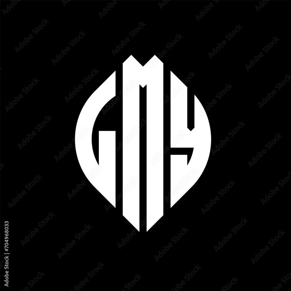 LMY circle letter logo design with circle and ellipse shape. LMY ellipse letters with typographic style. The three initials form a circle logo. LMY circle emblem abstract monogram letter mark vector. LMY circle letter logo design with circle and ellipse shape. LMY ellipse letters with typographic style. The three initials form a circle logo. LMY circle emblem abstract monogram letter mark vector.