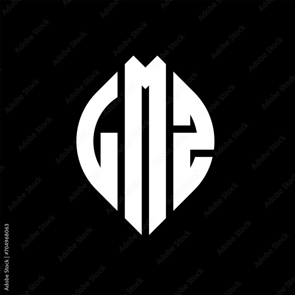 LMZ circle letter logo design with circle and ellipse shape. LMZ ellipse letters with typographic style. The three initials form a circle logo. LMZ circle emblem abstract monogram letter mark vector. LMZ circle letter logo design with circle and ellipse shape. LMZ ellipse letters with typographic style. The three initials form a circle logo. LMZ circle emblem abstract monogram letter mark vector.