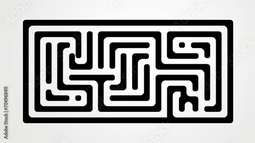 Logo symbol rectangular maze