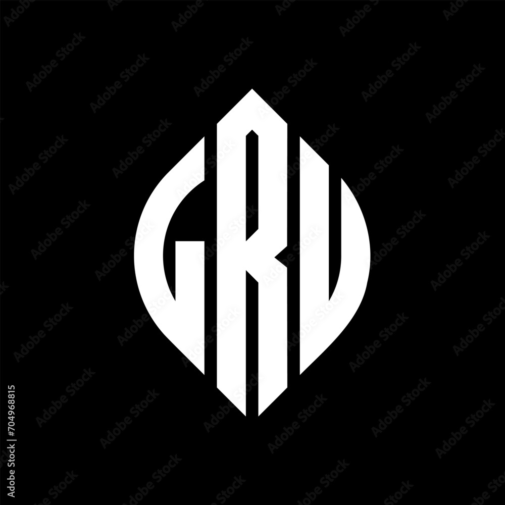 LRU circle letter logo design with circle and ellipse shape. LRU ellipse letters with typographic style. The three initials form a circle logo. LRU circle emblem abstract monogram letter mark vector. LRU circle letter logo design with circle and ellipse shape. LRU ellipse letters with typographic style. The three initials form a circle logo. LRU circle emblem abstract monogram letter mark vector.