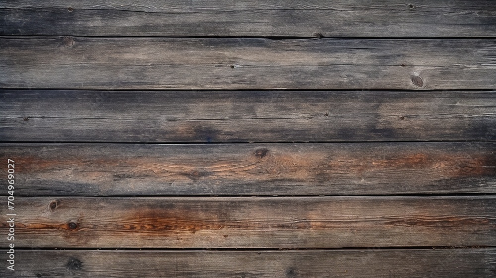 Dark grey and brown painted wooden plank texture for background