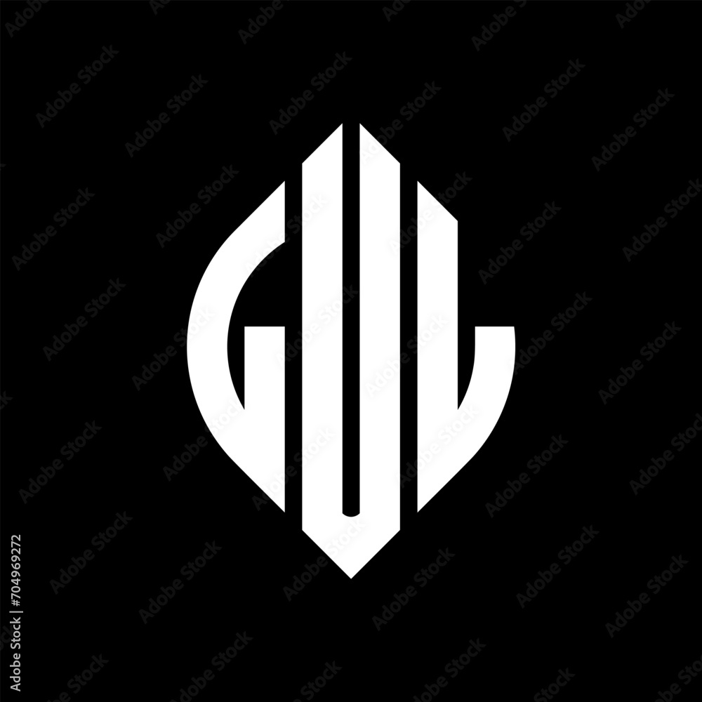 LUL circle letter logo design with circle and ellipse shape. LUL ellipse letters with typographic style. The three initials form a circle logo. LUL circle emblem abstract monogram letter mark vector. LUL circle letter logo design with circle and ellipse shape. LUL ellipse letters with typographic style. The three initials form a circle logo. LUL circle emblem abstract monogram letter mark vector.