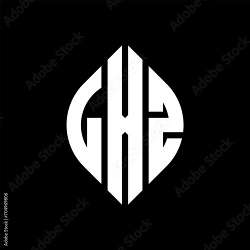 LXZ circle letter logo design with circle and ellipse shape. LXZ ellipse letters with typographic style. The three initials form a circle logo. LXZ circle emblem abstract monogram letter mark vector.
