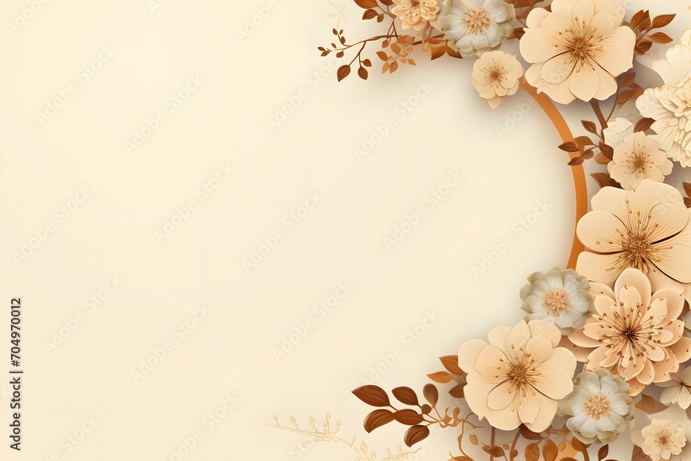 Abstract Oriental Floral Frame Design Abstract Oriental Floral Frame Design