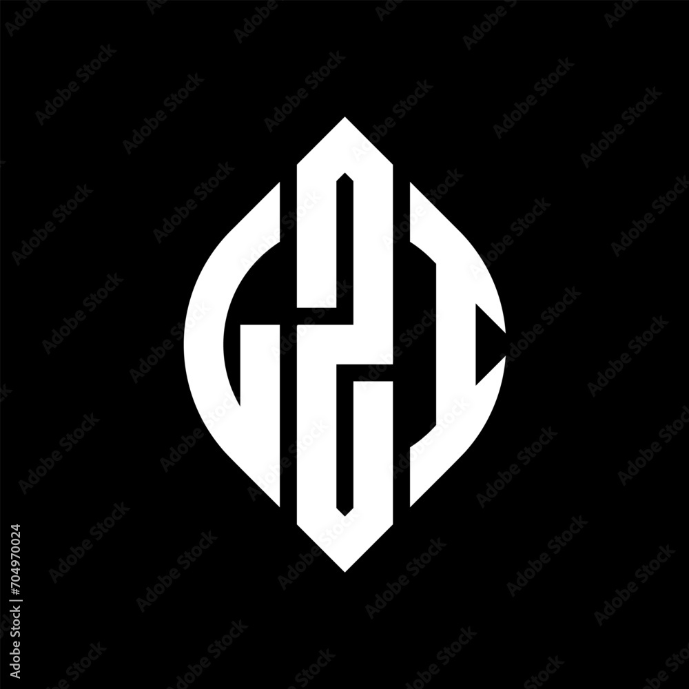 LZI circle letter logo design with circle and ellipse shape. LZI ellipse letters with typographic style. The three initials form a circle logo. LZI circle emblem abstract monogram letter mark vector. LZI circle letter logo design with circle and ellipse shape. LZI ellipse letters with typographic style. The three initials form a circle logo. LZI circle emblem abstract monogram letter mark vector.