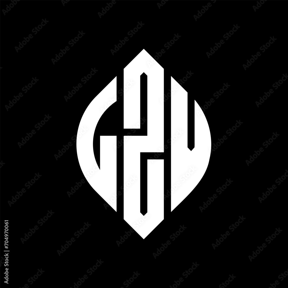 LZV circle letter logo design with circle and ellipse shape. LZV ellipse letters with typographic style. The three initials form a circle logo. LZV circle emblem abstract monogram letter mark vector. LZV circle letter logo design with circle and ellipse shape. LZV ellipse letters with typographic style. The three initials form a circle logo. LZV circle emblem abstract monogram letter mark vector.
