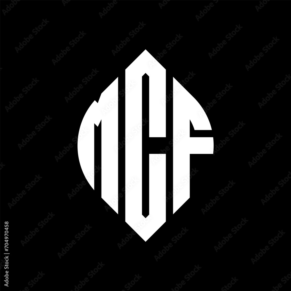 MCF circle letter logo design with circle and ellipse shape. MCF ellipse letters with typographic style. The three initials form a circle logo. MCF circle emblem abstract monogram letter mark vector. MCF circle letter logo design with circle and ellipse shape. MCF ellipse letters with typographic style. The three initials form a circle logo. MCF circle emblem abstract monogram letter mark vector.