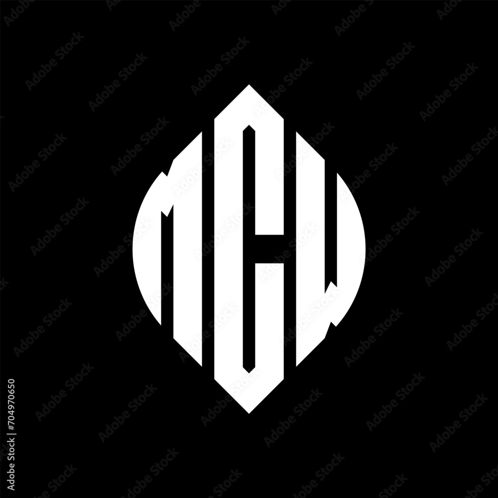 MCW circle letter logo design with circle and ellipse shape. MCW ellipse letters with typographic style. The three initials form a circle logo. MCW circle emblem abstract monogram letter mark vector. MCW circle letter logo design with circle and ellipse shape. MCW ellipse letters with typographic style. The three initials form a circle logo. MCW circle emblem abstract monogram letter mark vector.