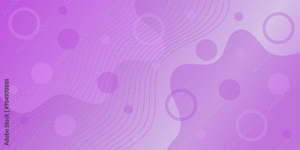 Abstract background with waves for banner. Medium banner size. Vector background with lines, circles and shapes. Pink, purple color. Brochure, booklet