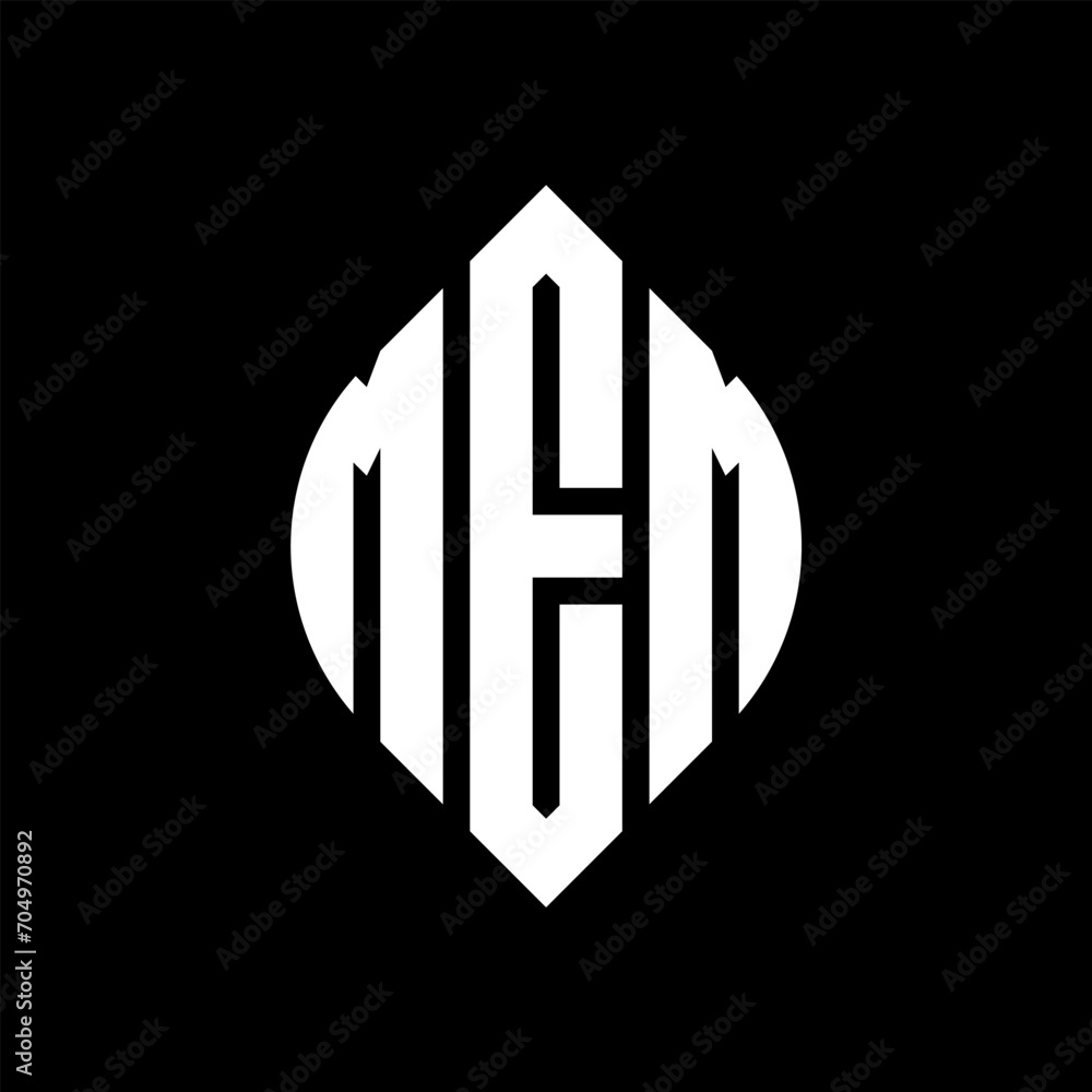 MEM circle letter logo design with circle and ellipse shape. MEM ellipse letters with typographic style. The three initials form a circle logo. MEM circle emblem abstract monogram letter mark vector. MEM circle letter logo design with circle and ellipse shape. MEM ellipse letters with typographic style. The three initials form a circle logo. MEM circle emblem abstract monogram letter mark vector.