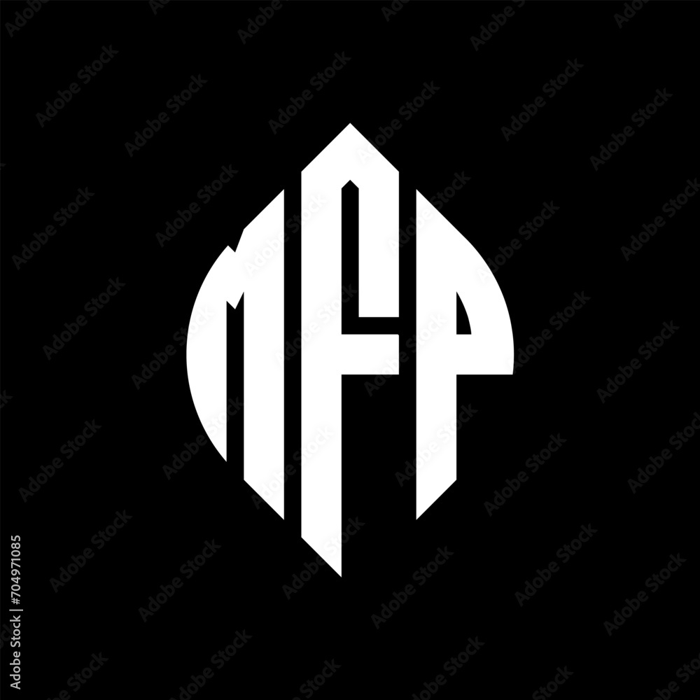 MFP circle letter logo design with circle and ellipse shape. MFP ellipse letters with typographic style. The three initials form a circle logo. MFP circle emblem abstract monogram letter mark vector. MFP circle letter logo design with circle and ellipse shape. MFP ellipse letters with typographic style. The three initials form a circle logo. MFP circle emblem abstract monogram letter mark vector.