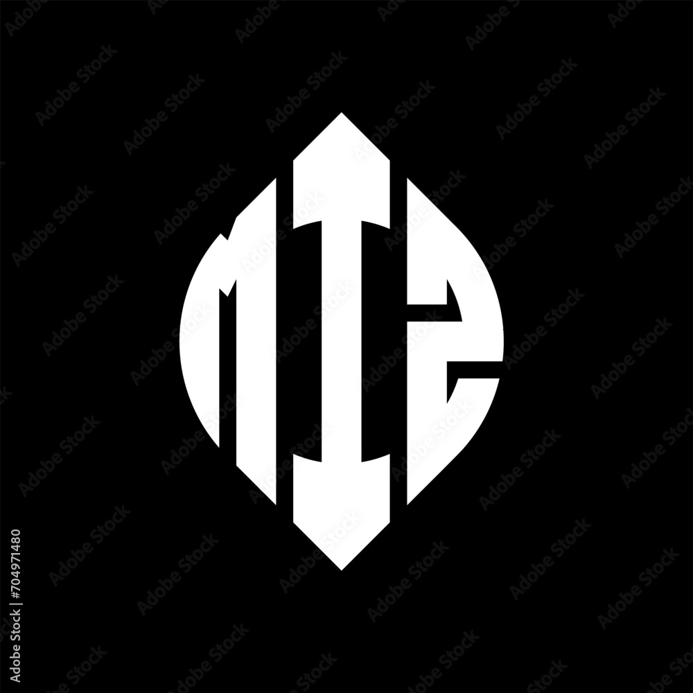 MIZ circle letter logo design with circle and ellipse shape. MIZ ellipse letters with typographic style. The three initials form a circle logo. MIZ circle emblem abstract monogram letter mark vector. MIZ circle letter logo design with circle and ellipse shape. MIZ ellipse letters with typographic style. The three initials form a circle logo. MIZ circle emblem abstract monogram letter mark vector.