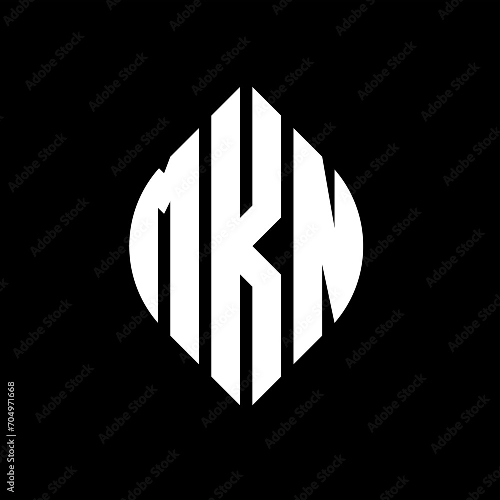 MKN circle letter logo design with circle and ellipse shape. MKN ellipse letters with typographic style. The three initials form a circle logo. MKN circle emblem abstract monogram letter mark vector. MKN circle letter logo design with circle and ellipse shape. MKN ellipse letters with typographic style. The three initials form a circle logo. MKN circle emblem abstract monogram letter mark vector.