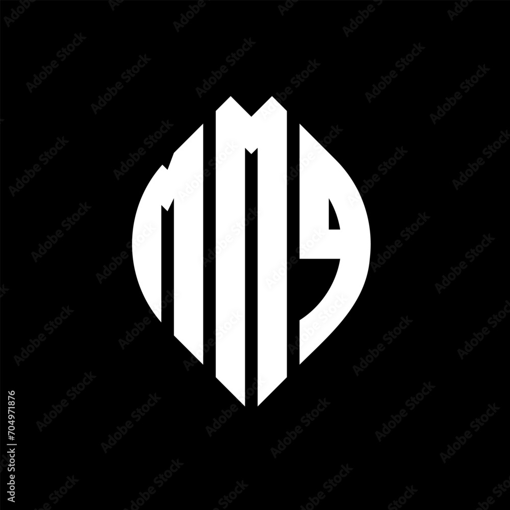 MMQ circle letter logo design with circle and ellipse shape. MMQ ellipse letters with typographic style. The three initials form a circle logo. MMQ circle emblem abstract monogram letter mark vector. MMQ circle letter logo design with circle and ellipse shape. MMQ ellipse letters with typographic style. The three initials form a circle logo. MMQ circle emblem abstract monogram letter mark vector.