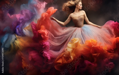 The enchanting ballet of colors as abstract smoke intertwines with the gentle whispers of the breeze. © Tayyab Imtiaz