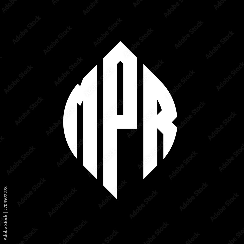 MPR circle letter logo design with circle and ellipse shape. MPR ellipse letters with typographic style. The three initials form a circle logo. MPR circle emblem abstract monogram letter mark vector. MPR circle letter logo design with circle and ellipse shape. MPR ellipse letters with typographic style. The three initials form a circle logo. MPR circle emblem abstract monogram letter mark vector.