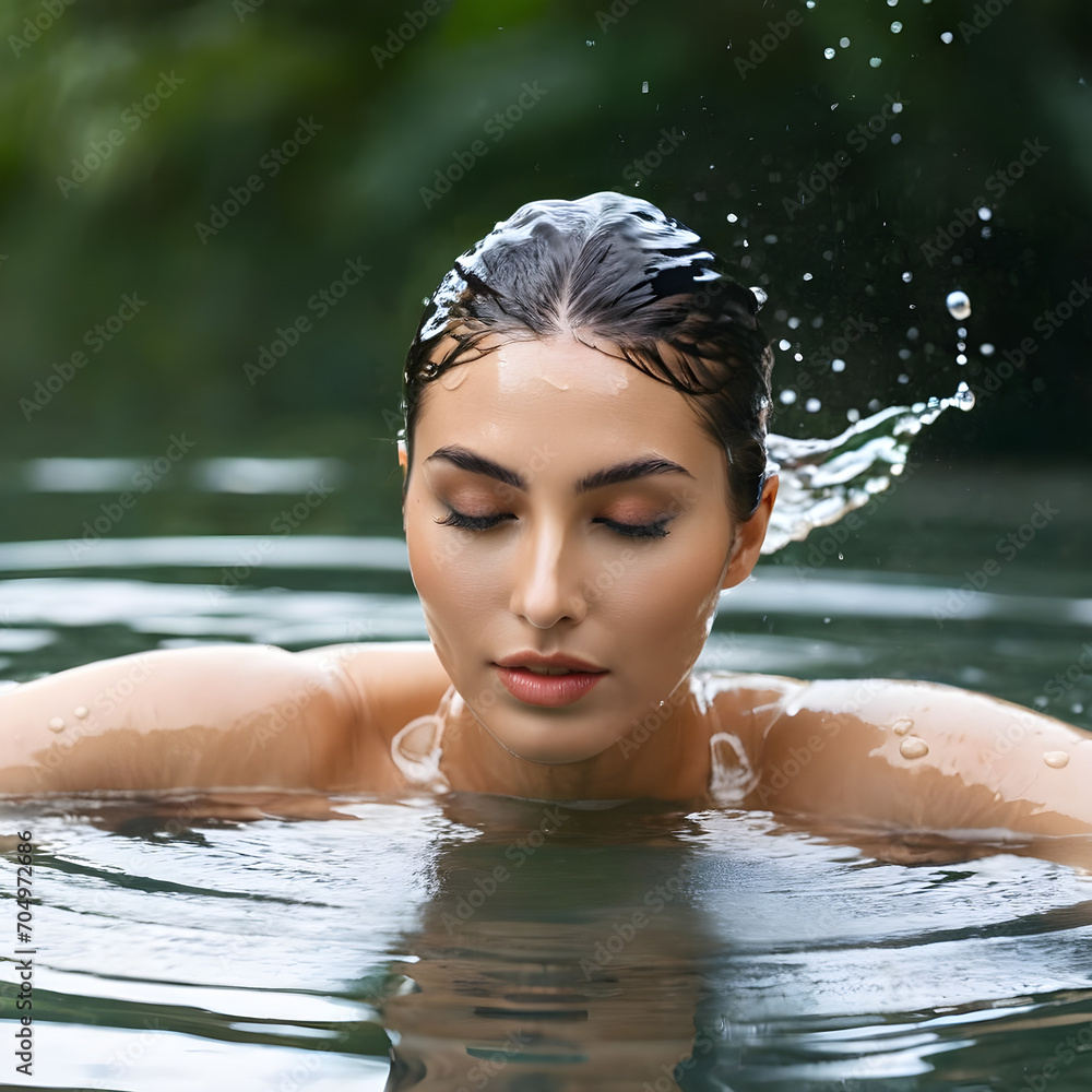 Fototapeta premium woman in water