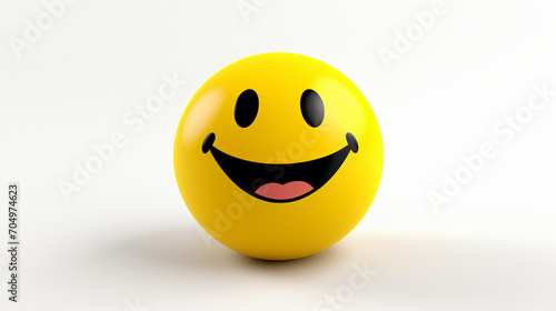 3D model design render of a cheerful smiley face
