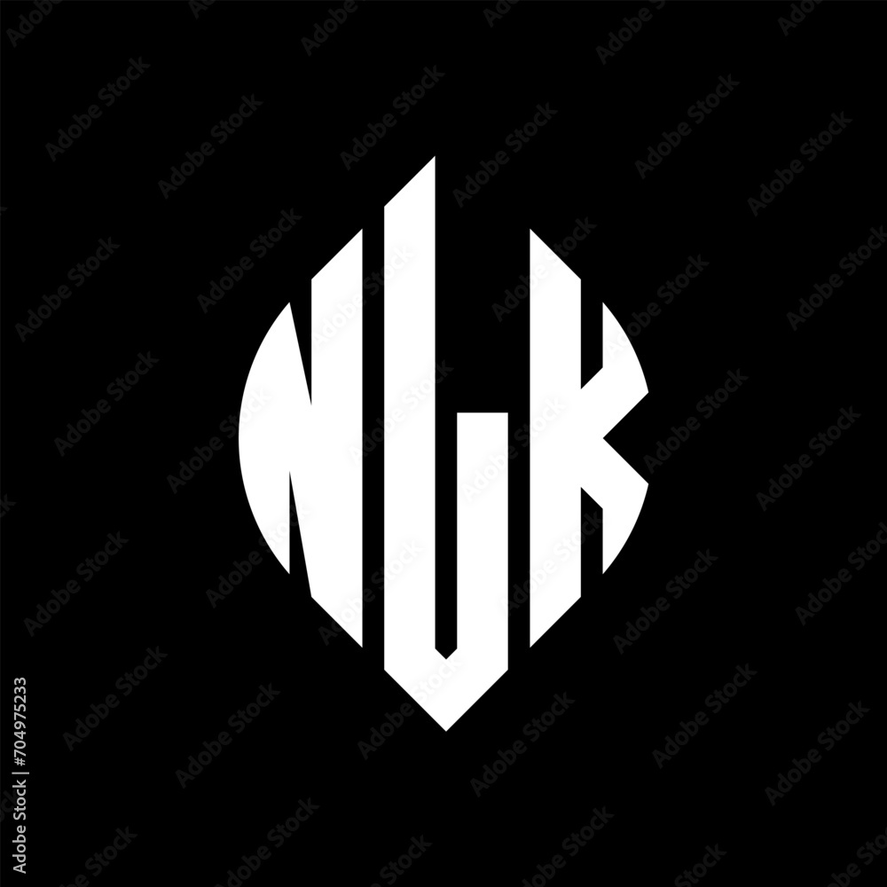 NLK circle letter logo design with circle and ellipse shape. NLK ellipse letters with typographic style. The three initials form a circle logo. NLK circle emblem abstract monogram letter mark vector. NLK circle letter logo design with circle and ellipse shape. NLK ellipse letters with typographic style. The three initials form a circle logo. NLK circle emblem abstract monogram letter mark vector.