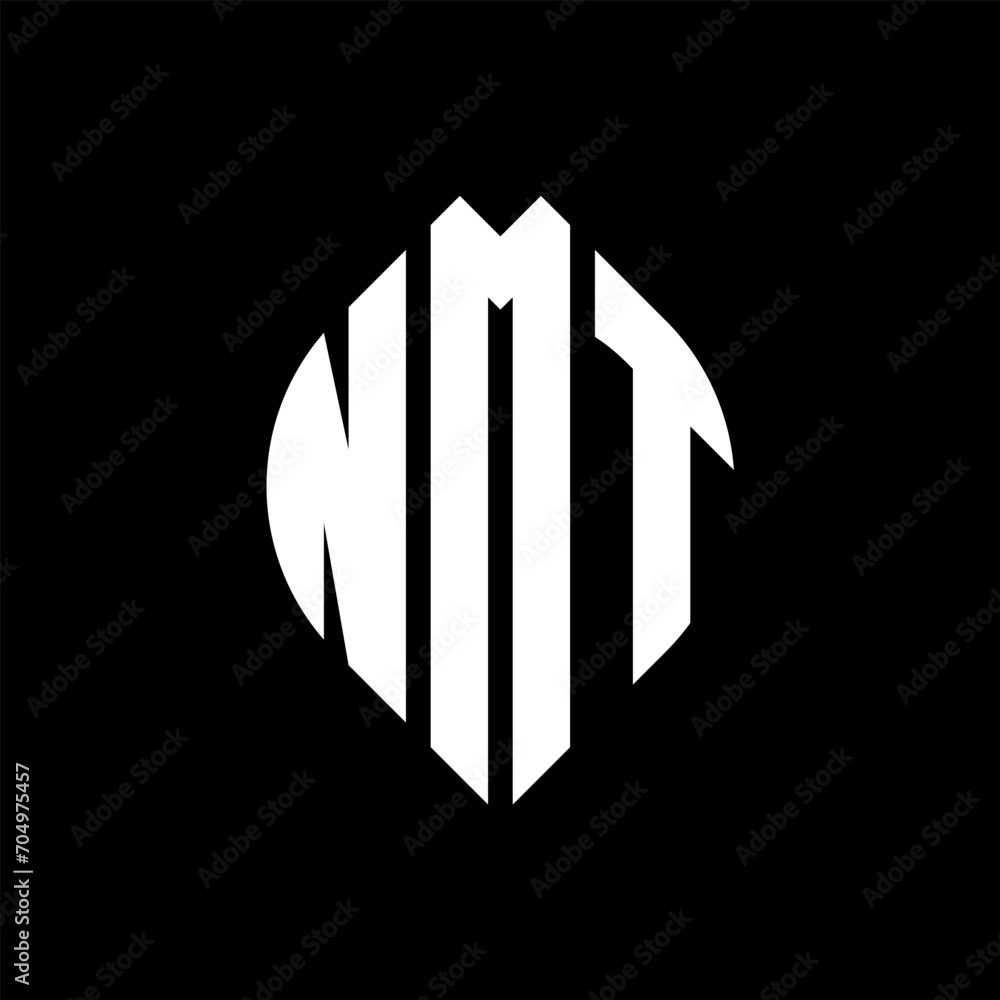 NMT circle letter logo design with circle and ellipse shape. NMT ellipse letters with typographic style. The three initials form a circle logo. NMT circle emblem abstract monogram letter mark vector. NMT circle letter logo design with circle and ellipse shape. NMT ellipse letters with typographic style. The three initials form a circle logo. NMT circle emblem abstract monogram letter mark vector.
