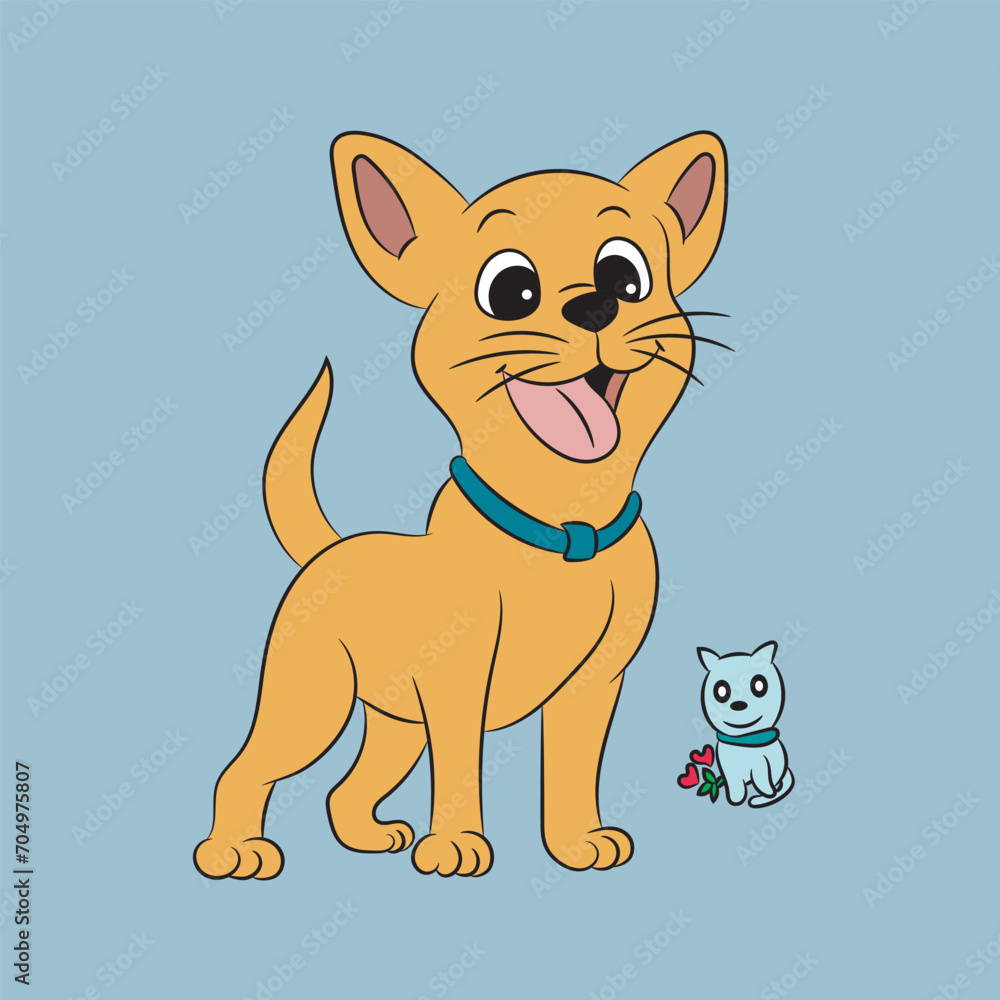 kitten happy and funny character vector artwork