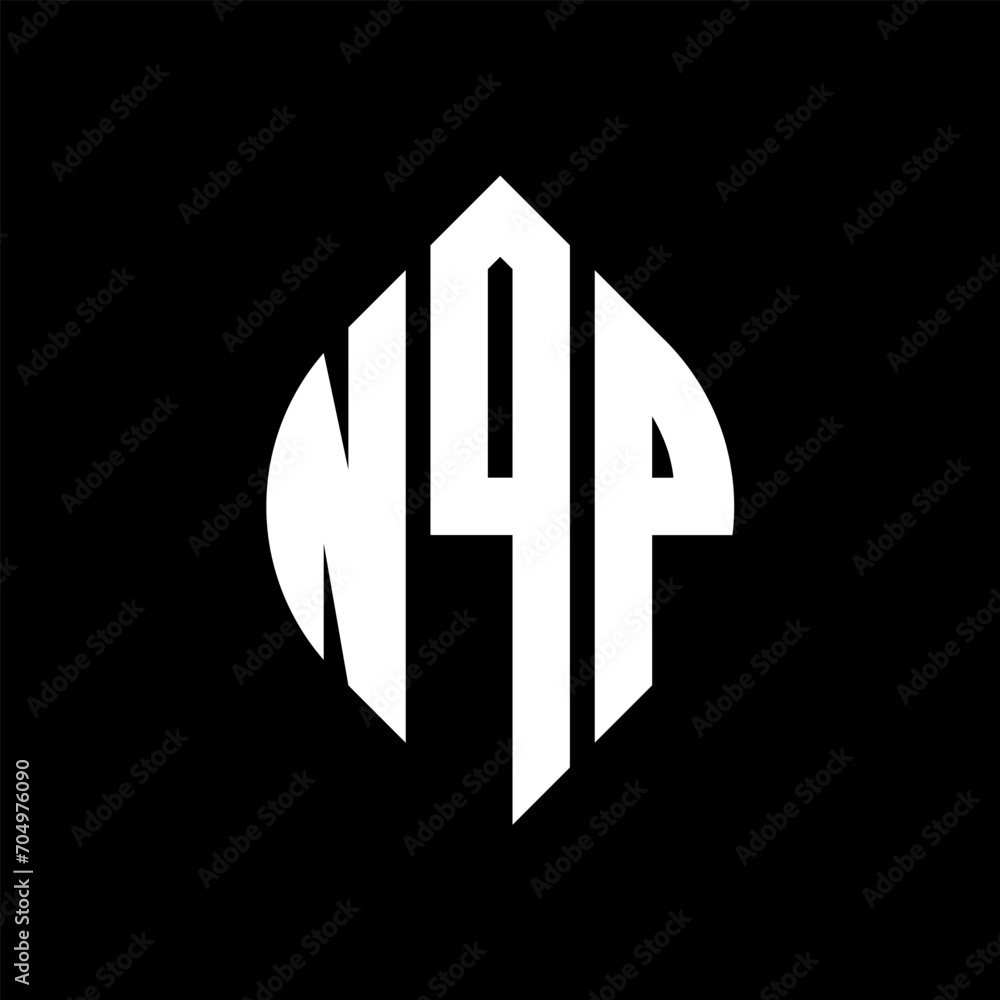 NQP circle letter logo design with circle and ellipse shape. NQP ellipse letters with typographic style. The three initials form a circle logo. NQP circle emblem abstract monogram letter mark vector. NQP circle letter logo design with circle and ellipse shape. NQP ellipse letters with typographic style. The three initials form a circle logo. NQP circle emblem abstract monogram letter mark vector.
