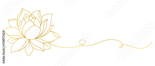 Lotus flower line art style , Vesak day elements vector eps