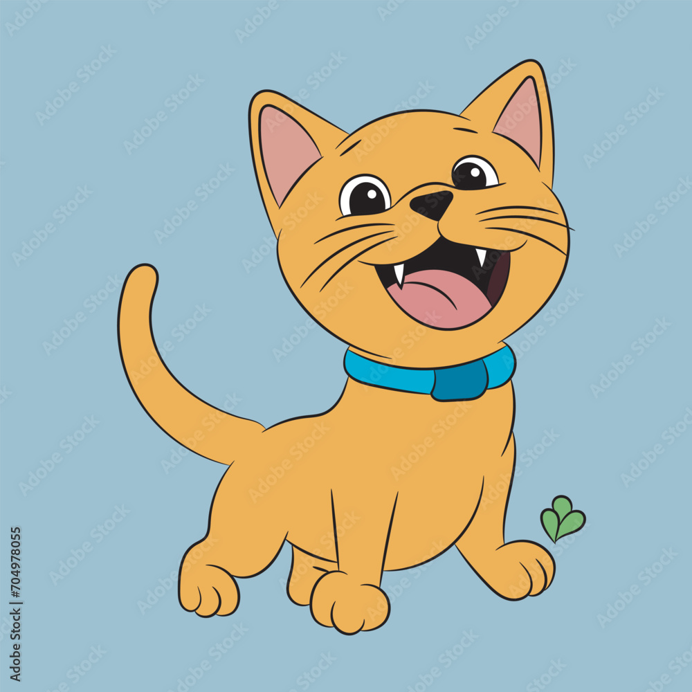 kitten happy and funny character vector artwork kitten happy and funny character vector artwork