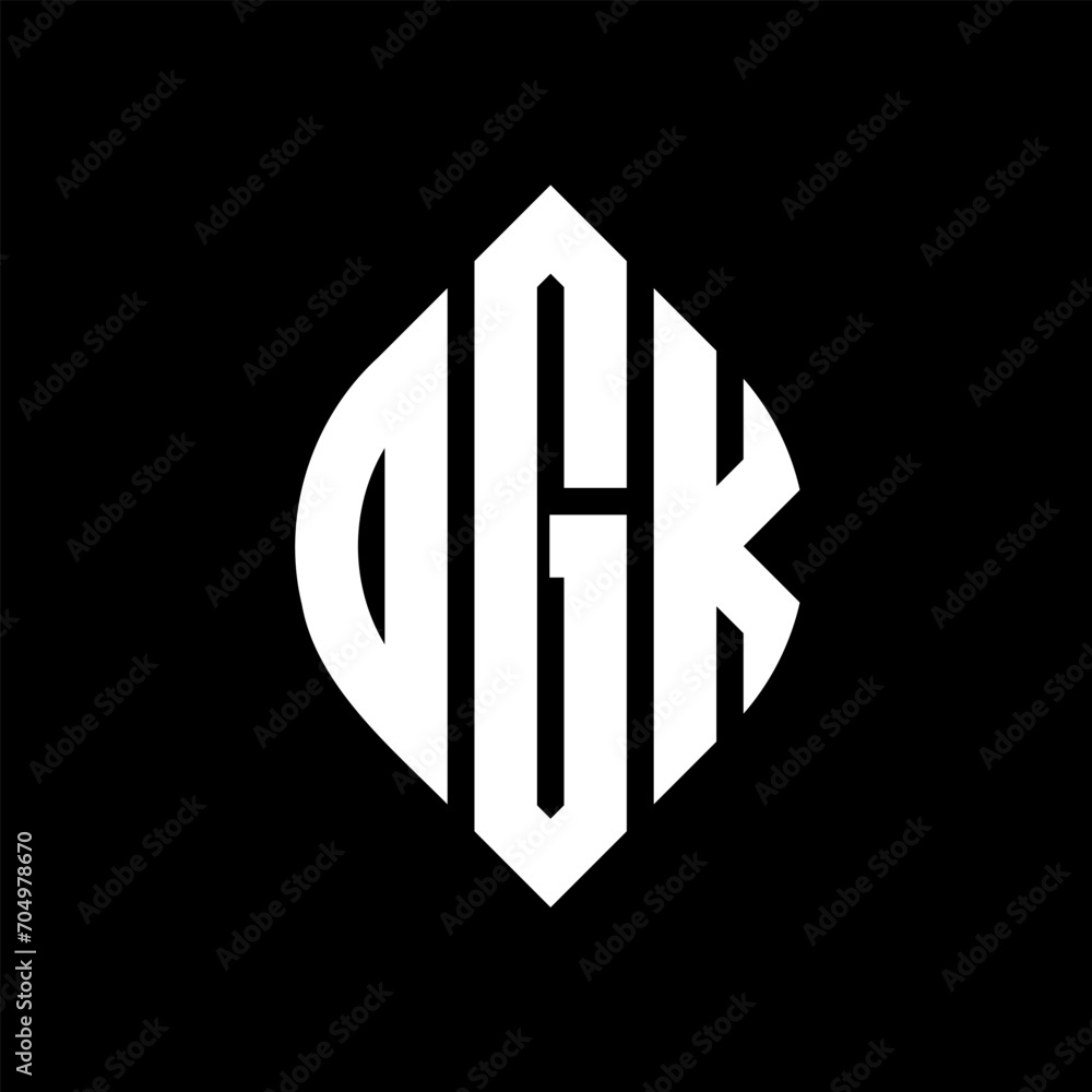 OGK circle letter logo design with circle and ellipse shape. OGK ellipse letters with typographic style. The three initials form a circle logo. OGK circle emblem abstract monogram letter mark vector. OGK circle letter logo design with circle and ellipse shape. OGK ellipse letters with typographic style. The three initials form a circle logo. OGK circle emblem abstract monogram letter mark vector.