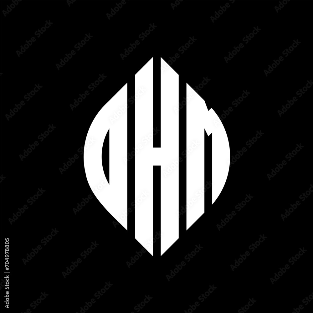 OHM circle letter logo design with circle and ellipse shape. OHM ellipse letters with typographic style. The three initials form a circle logo. OHM circle emblem abstract monogram letter mark vector. OHM circle letter logo design with circle and ellipse shape. OHM ellipse letters with typographic style. The three initials form a circle logo. OHM circle emblem abstract monogram letter mark vector.