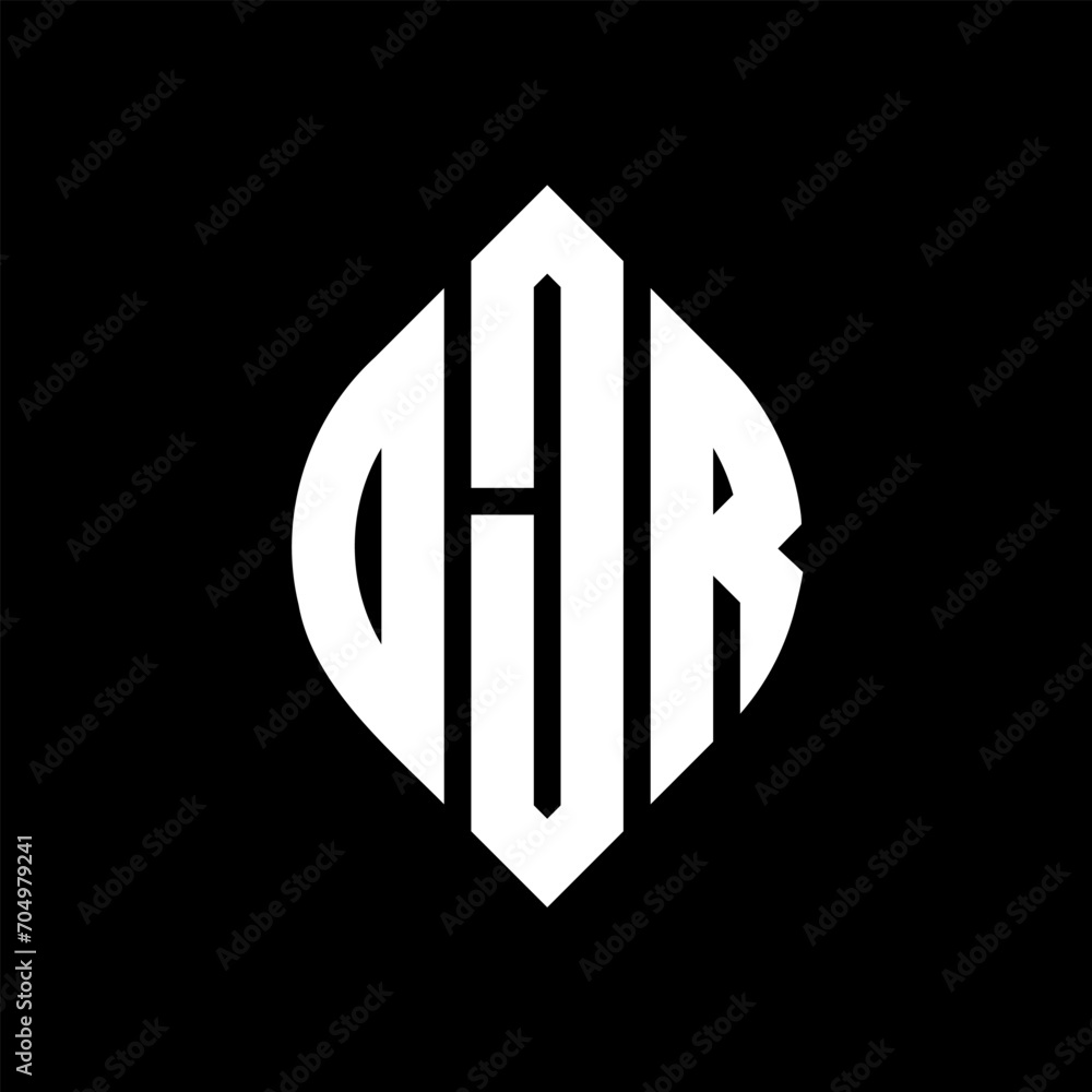 OJR circle letter logo design with circle and ellipse shape. OJR ellipse letters with typographic style. The three initials form a circle logo. OJR circle emblem abstract monogram letter mark vector. OJR circle letter logo design with circle and ellipse shape. OJR ellipse letters with typographic style. The three initials form a circle logo. OJR circle emblem abstract monogram letter mark vector.