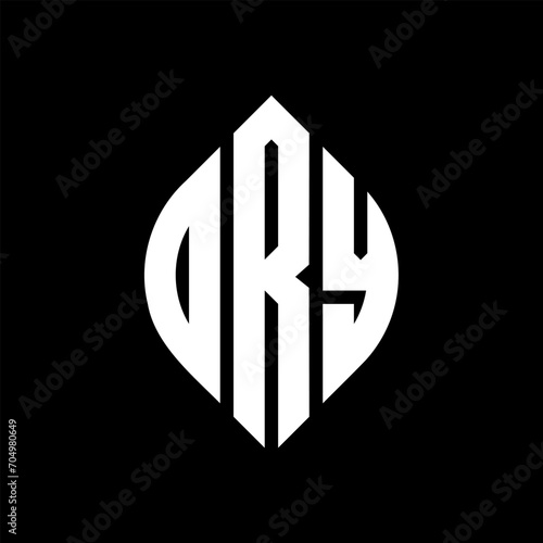 ORY circle letter logo design with circle and ellipse shape. ORY ellipse letters with typographic style. The three initials form a circle logo. ORY circle emblem abstract monogram letter mark vector. photo