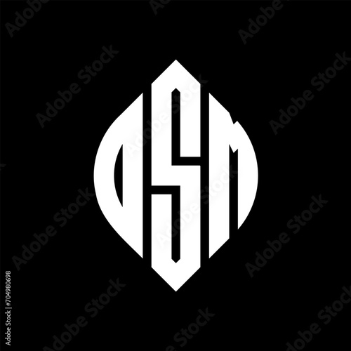 OSM circle letter logo design with circle and ellipse shape. OSM ellipse letters with typographic style. The three initials form a circle logo. OSM circle emblem abstract monogram letter mark vector.
