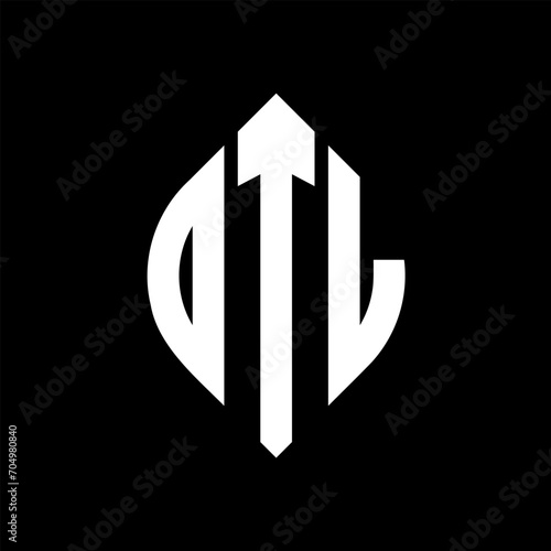 Free Download OTL circle letter logo design with circle and ellipse shape. OTL ellipse letters with typographic style. The three initials form a circle logo. OTL circle emblem abstract monogram letter mark vector. - GFXLoad