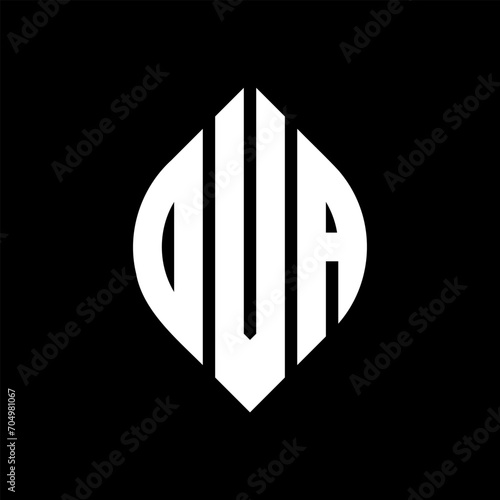 OVA circle letter logo design with circle and ellipse shape. OVA ellipse letters with typographic style. The three initials form a circle logo. OVA circle emblem abstract monogram letter mark vector.