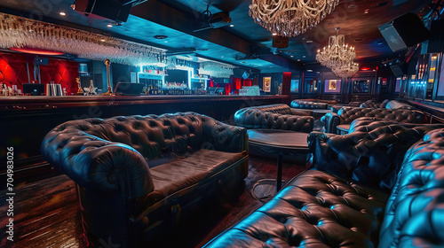 Concept of interior in nightclub. photo