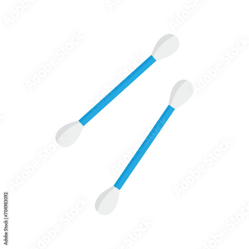 ear cotton swab icon vector logo